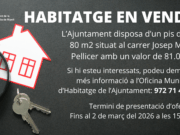 S’ofereix un habitatge en venda amb termini fins al 2 de març de 2026