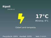 AEMET: El temps per a Ripoll – 13 de Maig de 2026