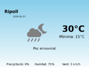 AEMET: El temps per a Ripoll – 27 de Maig de 2026