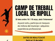 Camp de Treball Local de Ripoll per a Joves a l’Estiu de 2026