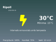 El temps avui 16 de Juny de 2026 a Ripoll segons l’AEMET